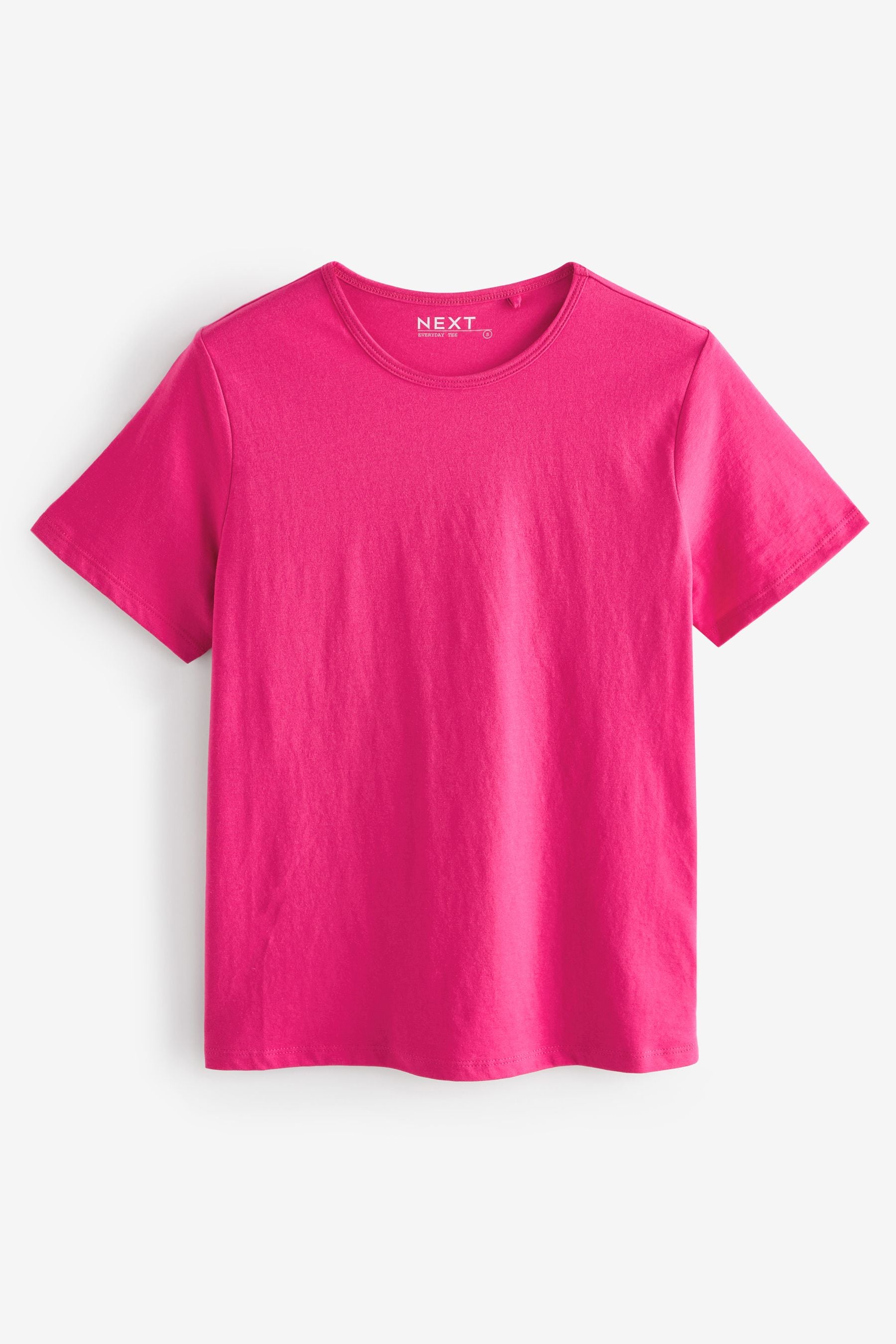 Buy Pink The Everyday Crew Neck Cotton Rich Short Sleeve T Shirt from the Next UK online shop