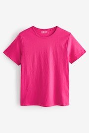 Pink The Everyday Crew Neck Cotton Rich Short Sleeve T-Shirt - Image 2 of 6