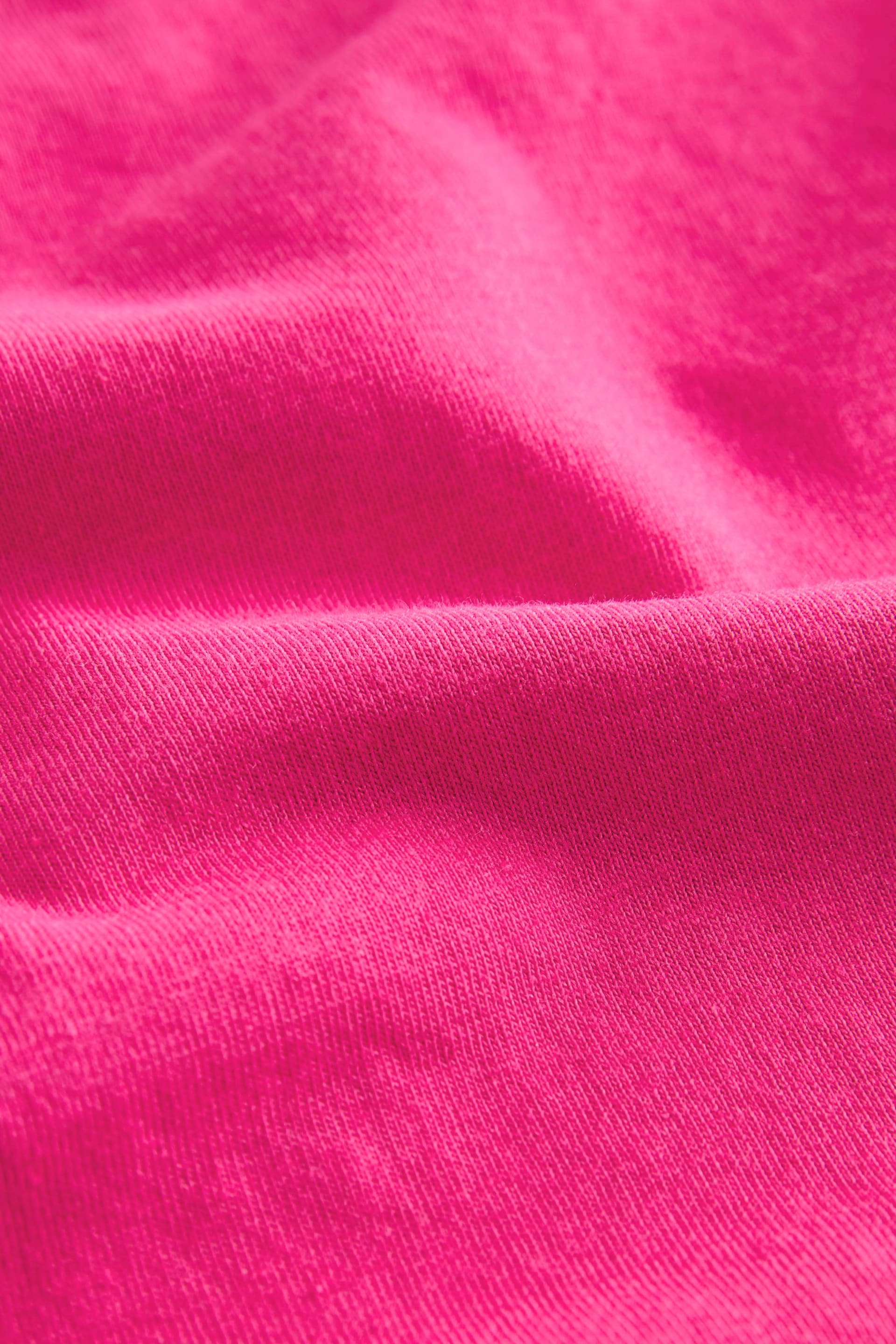 Pink The Everyday Crew Neck Cotton Rich Short Sleeve T-Shirt - Image 6 of 6