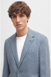 BOSS Blue Regular-Fit Jacket in Herringbone Cotton and Wool - Image 5 of 6