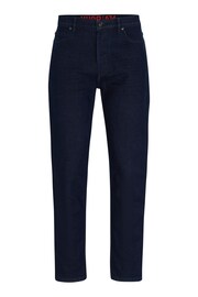 HUGO Tapered-Fit Jeans in Dark-Blue Comfort-Stretch Denim - Image 5 of 5