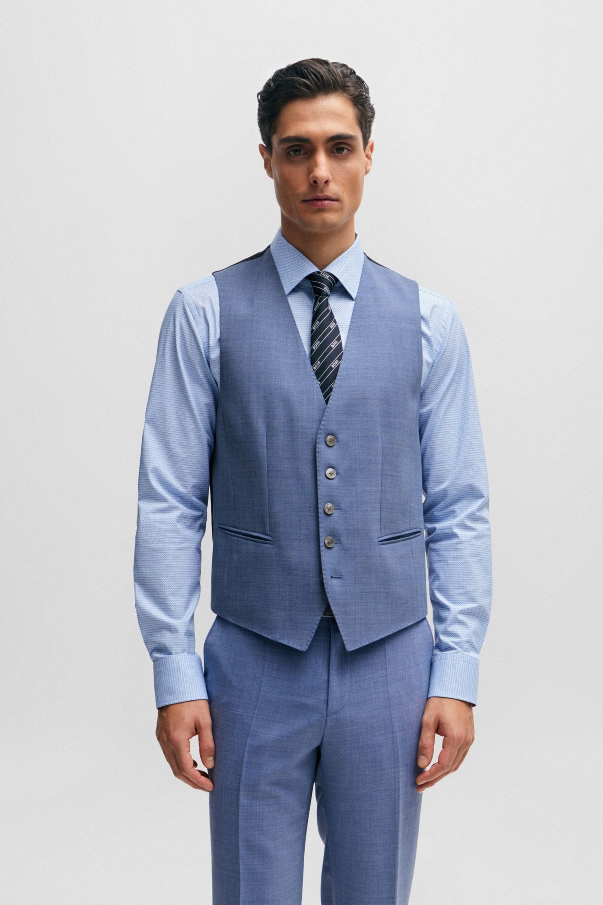 BOSS Blue Jasper Regular Fit Waistcoat - Image 1 of 5