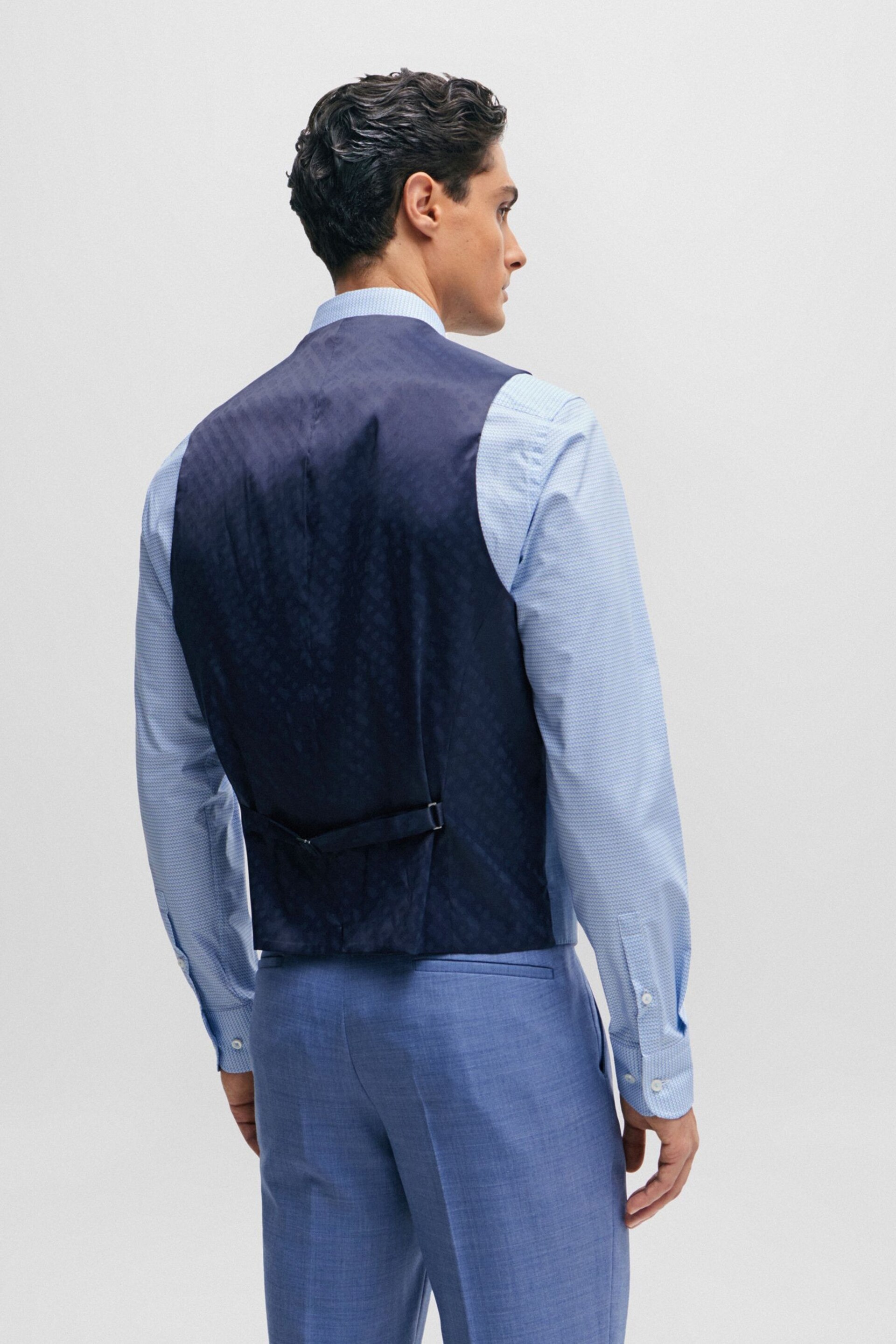 BOSS Blue Jasper Regular Fit Waistcoat - Image 2 of 5