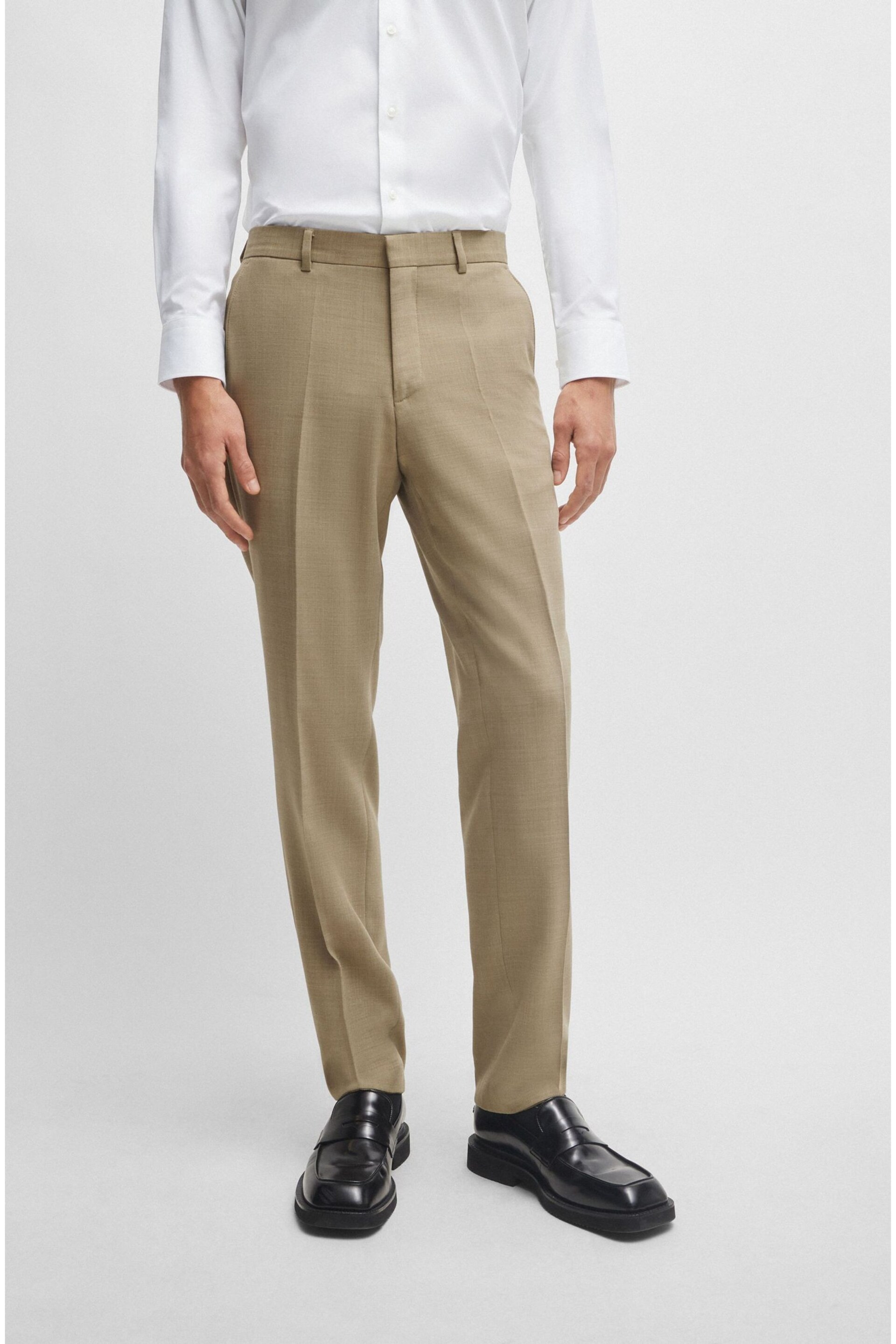 BOSS Natural Leon Regular Fit Trousers - Image 1 of 5