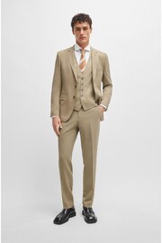 BOSS Natural Leon Regular Fit Trousers - Image 3 of 5