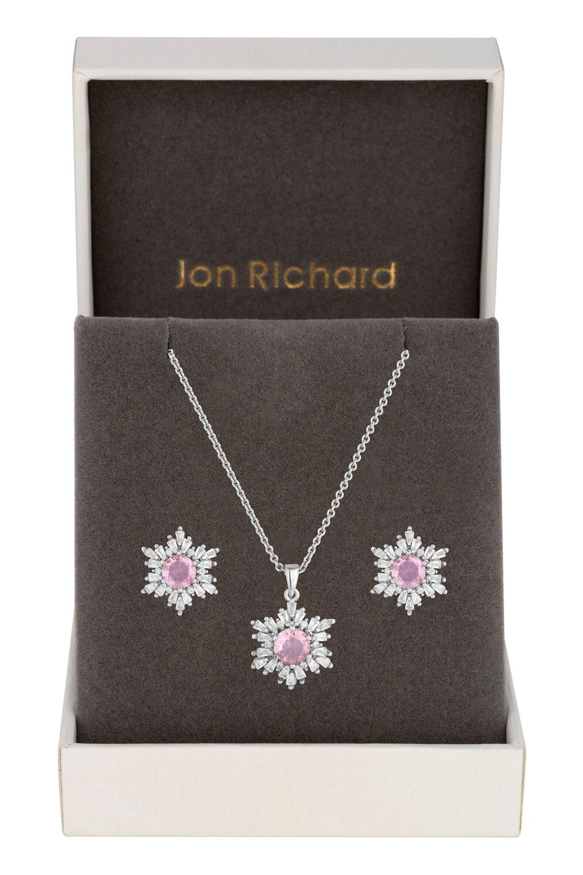 Jon Richard Silver Cubic Zirconia Set - Gift Boxed - Image 1 of 4
