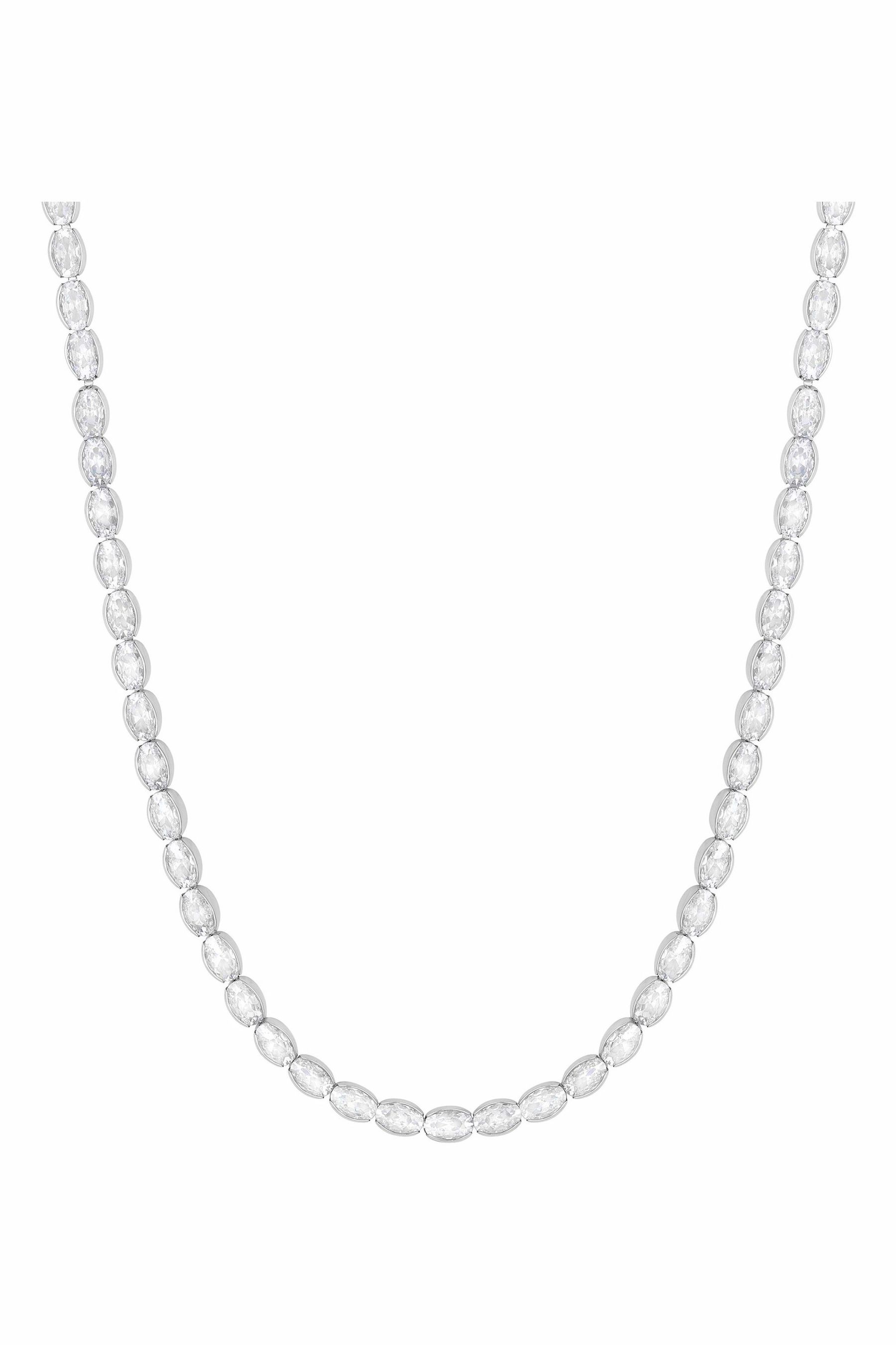 Zirconia tennis necklace sale