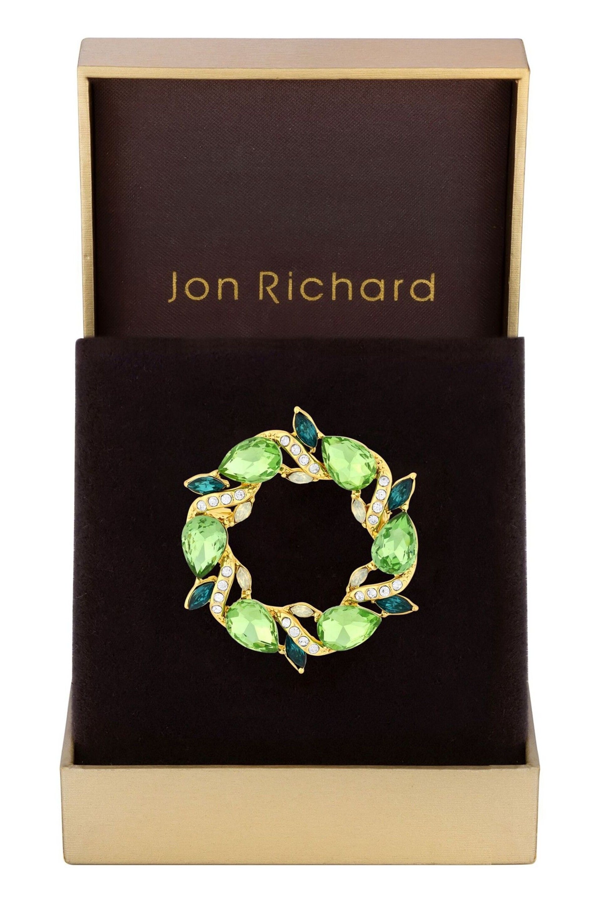 Jon Richard Gold Wreath Brooch - Gift Boxed - Image 1 of 3