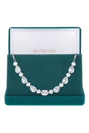 Jon Richard Silver Cubic Zirconia Mixed Stone Necklace - Gift Boxed - Image 1 of 4