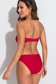 Pour Moi Red Free Spirit Frill Waist Bikini Briefs - Image 2 of 4