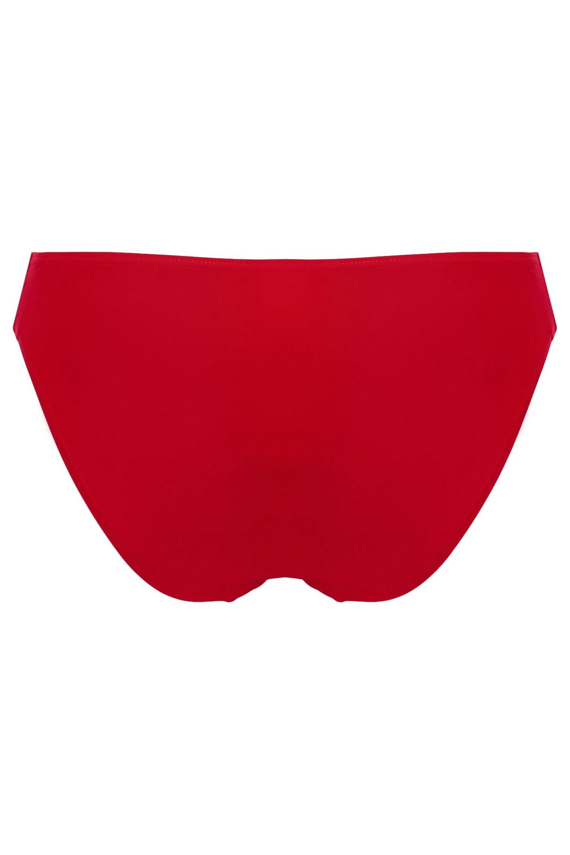 Pour Moi Red Free Spirit Frill Waist Bikini Briefs - Image 4 of 4
