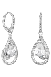 Jon Richard Cubic Zirconia Pear Drop Earrings - 禮盒包裝 - 圖片 2/3