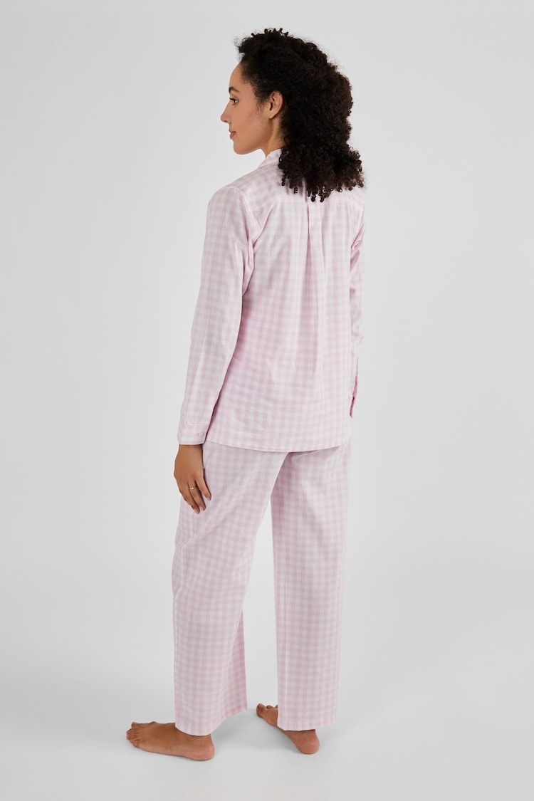 JoJo Maman Bébé Pink Gingham Maternity Pyjamas Set - Image 2 of 5