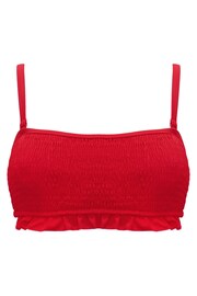 Pour Moi Red Free Spirit Strapless Shirred Bandeau Underwired Top - Image 3 of 4