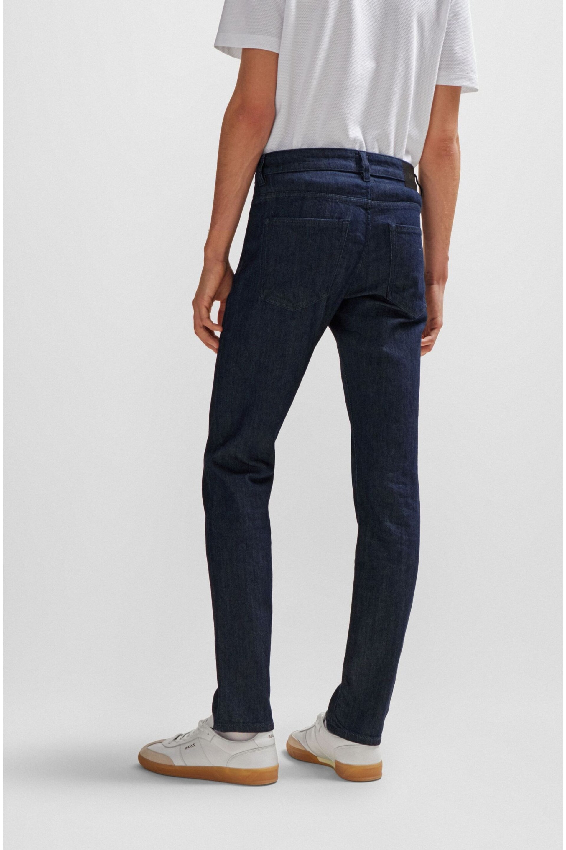 BOSS Dark Indgio Wash Delaware Slim Fit Jeans - Image 2 of 5