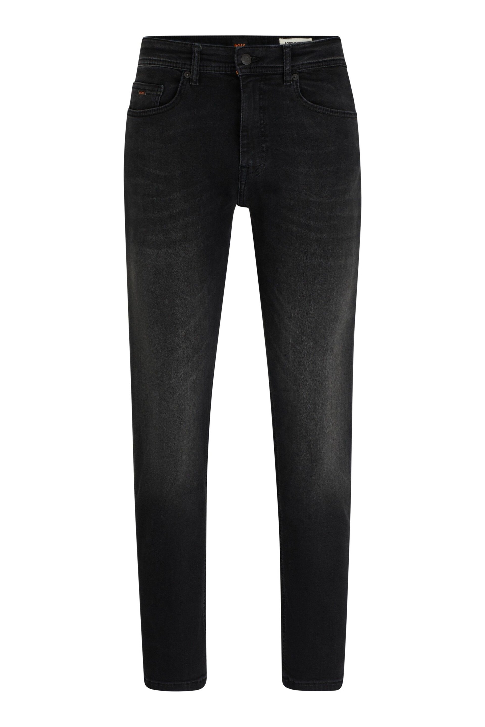 BOSS Black Wash Tapered Fit Super Stretch Denim Jeans - Image 5 of 5