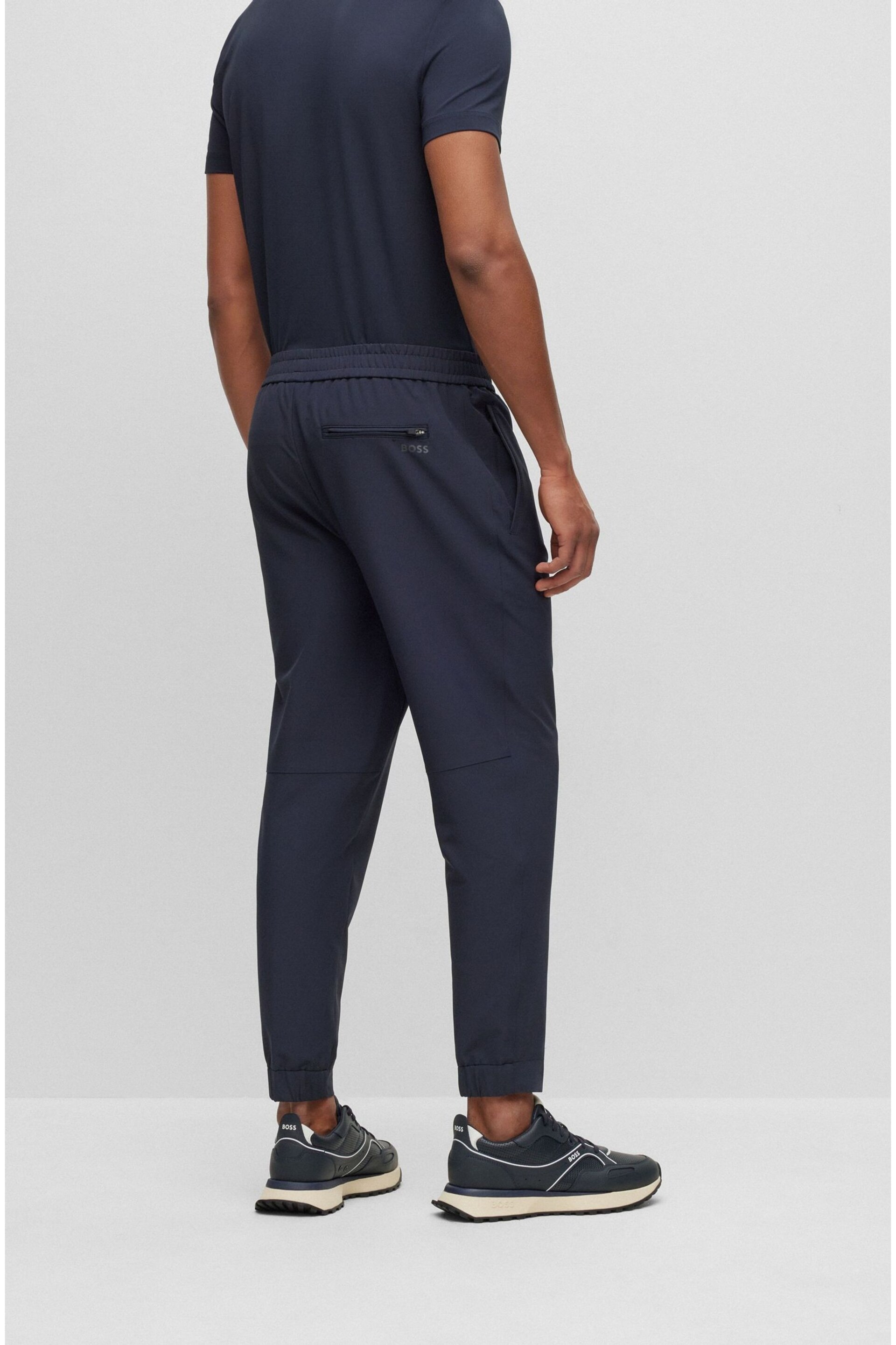 BOSS Blue Tapered Fit Joggers - Image 2 of 5