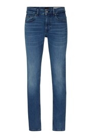 BOSS Mid Blue Tapered Fit Super Stretch Denim Jeans - Image 5 of 5