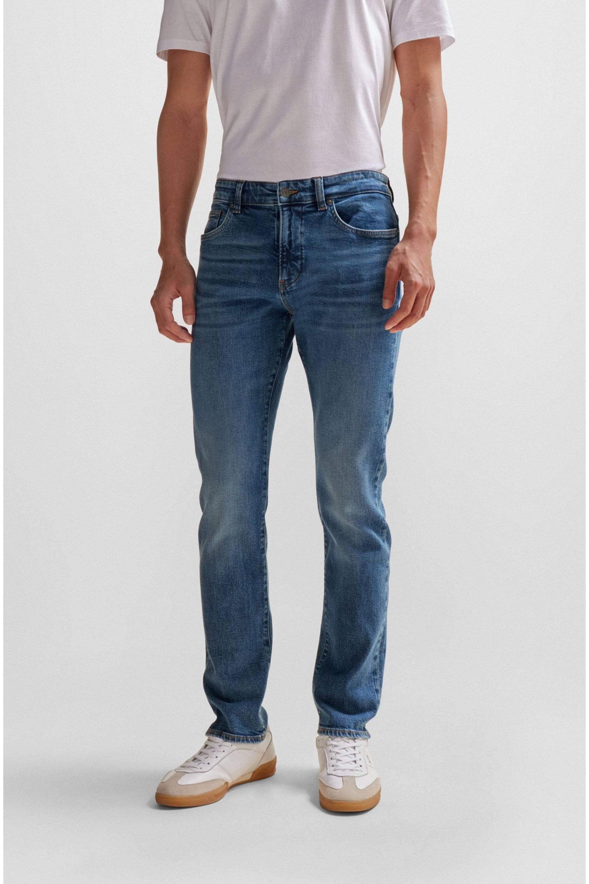BOSS Blue Denim Delaware Slim Fit Stretch Jeans - Image 1 of 5
