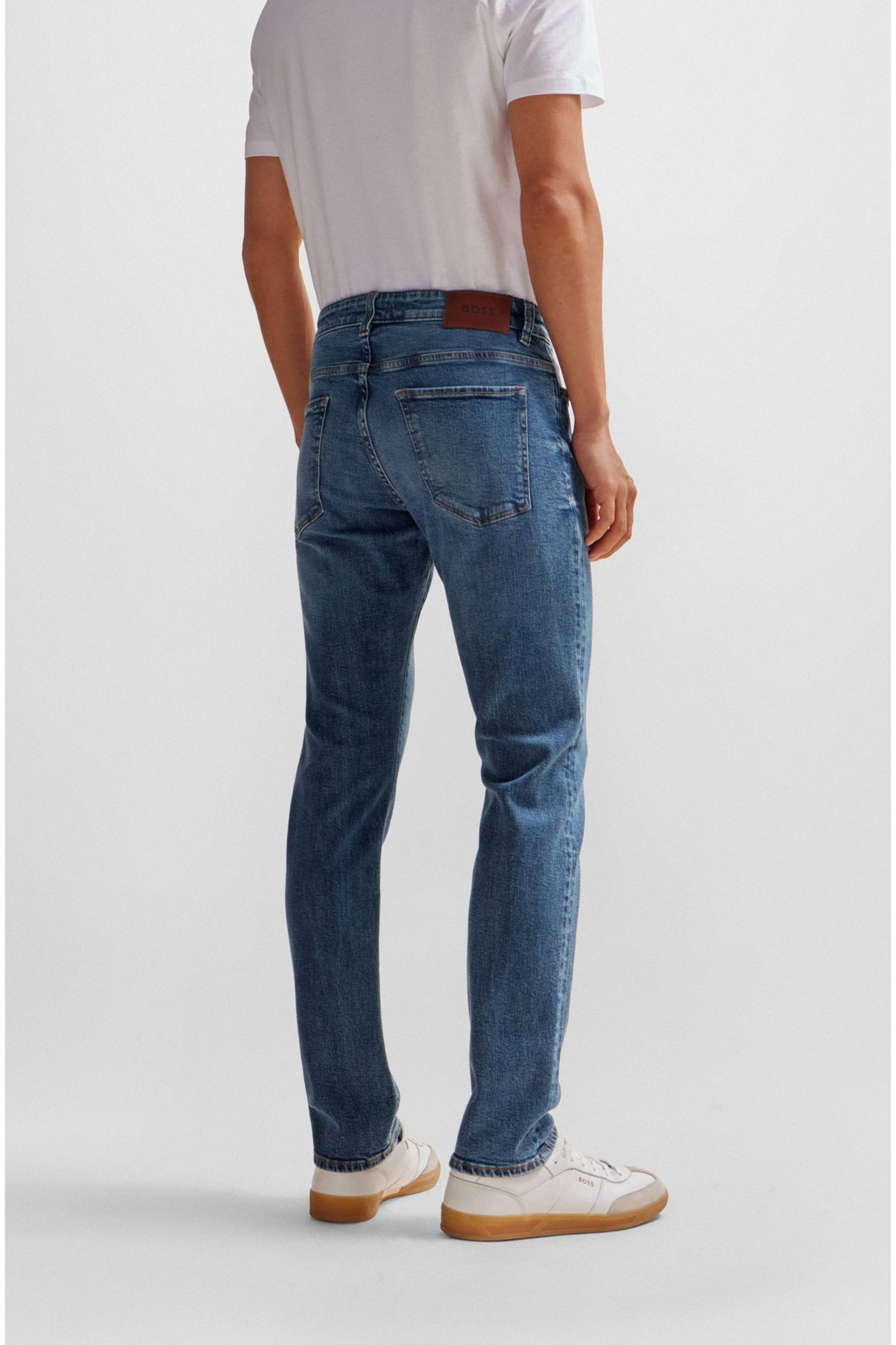BOSS Blue Denim Delaware Slim Fit Stretch Jeans - Image 2 of 5