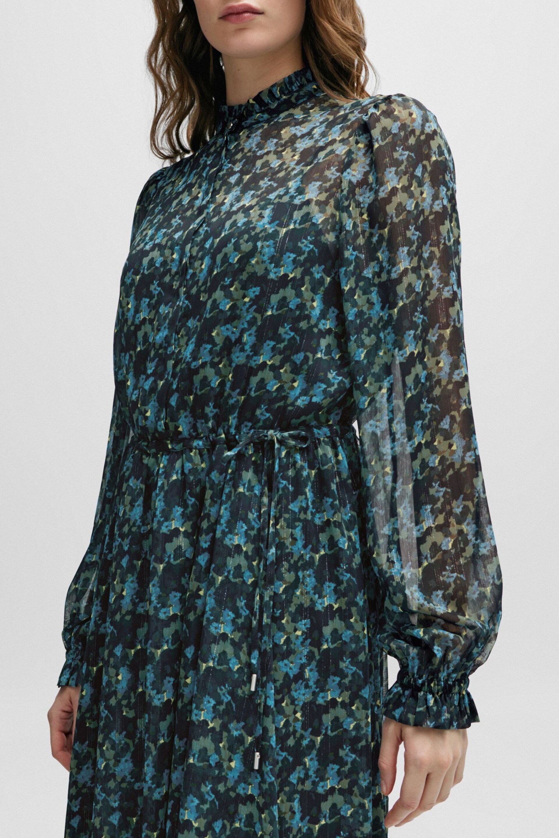 BOSS Blue Regular-Fit Midi Dress With Digital Print - Image 3 of 5