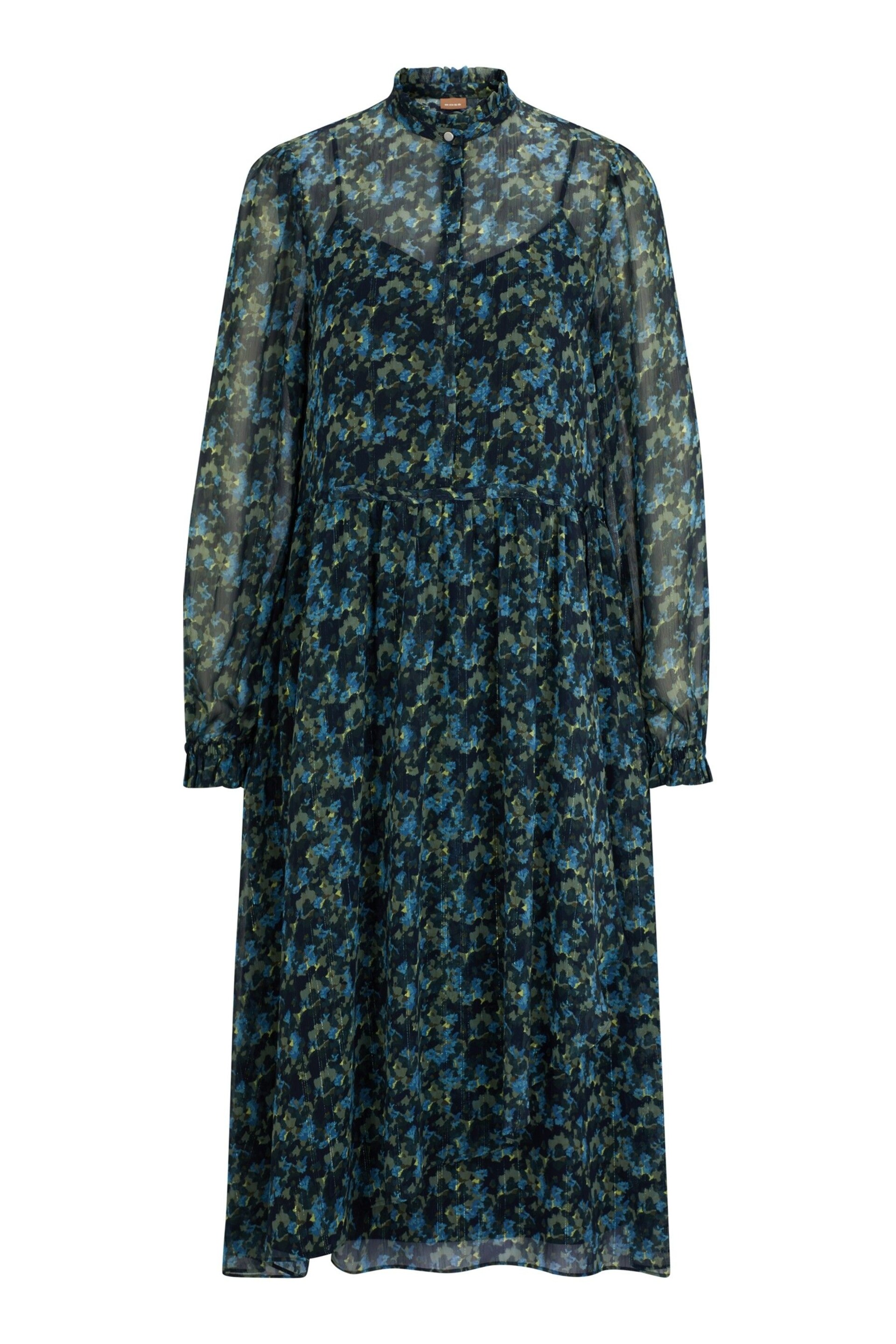 BOSS Blue Regular-Fit Midi Dress With Digital Print - Image 5 of 5