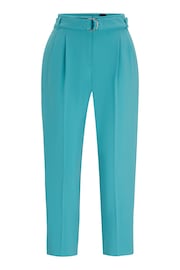 BOSS Blue Cropped Regular-Fit Trousers in Japanese Crepe - Image 1 of 1