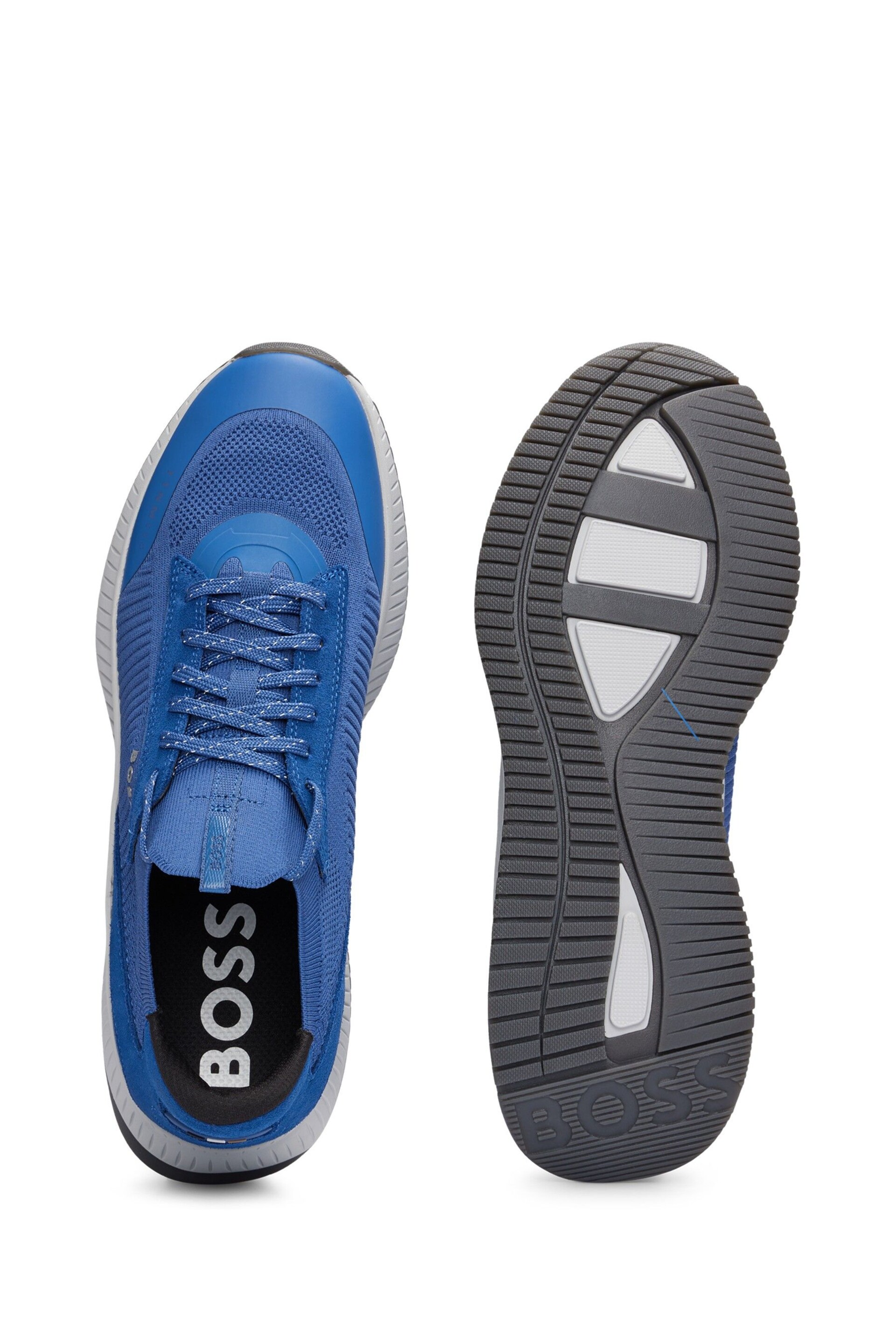 BOSS Blue Chunky Sports Knitted Upper Trainers - Image 4 of 4