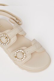 Lipsy Cream Quilted Chunky Flatform Occasion Sandal - Image 3 of 4