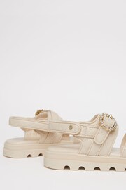 Lipsy Cream Quilted Chunky Flatform Occasion Sandal - Image 4 of 4