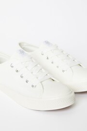 Lipsy White Flat Lace Up Trainer - Image 3 of 4