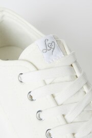 Lipsy White Flat Lace Up Trainer - Image 4 of 4