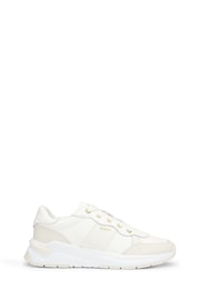 BOSS Cream Chunky Leather Trainers - Image 1 of 3