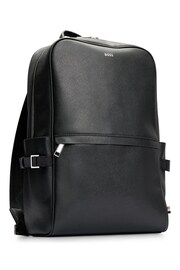 BOSS Black Leather Structured Backpack - Image 5 of 6