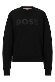BOSS Black Cotton Terry Sweatshirt With Logo Detail - Image 5 of 5