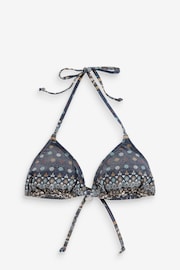 Blue Geo Sparkle Triangle Charm Bikini Top - Image 5 of 5