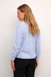 Kaffe Blue Sia Knit Pullover Jumper - Image 2 of 6