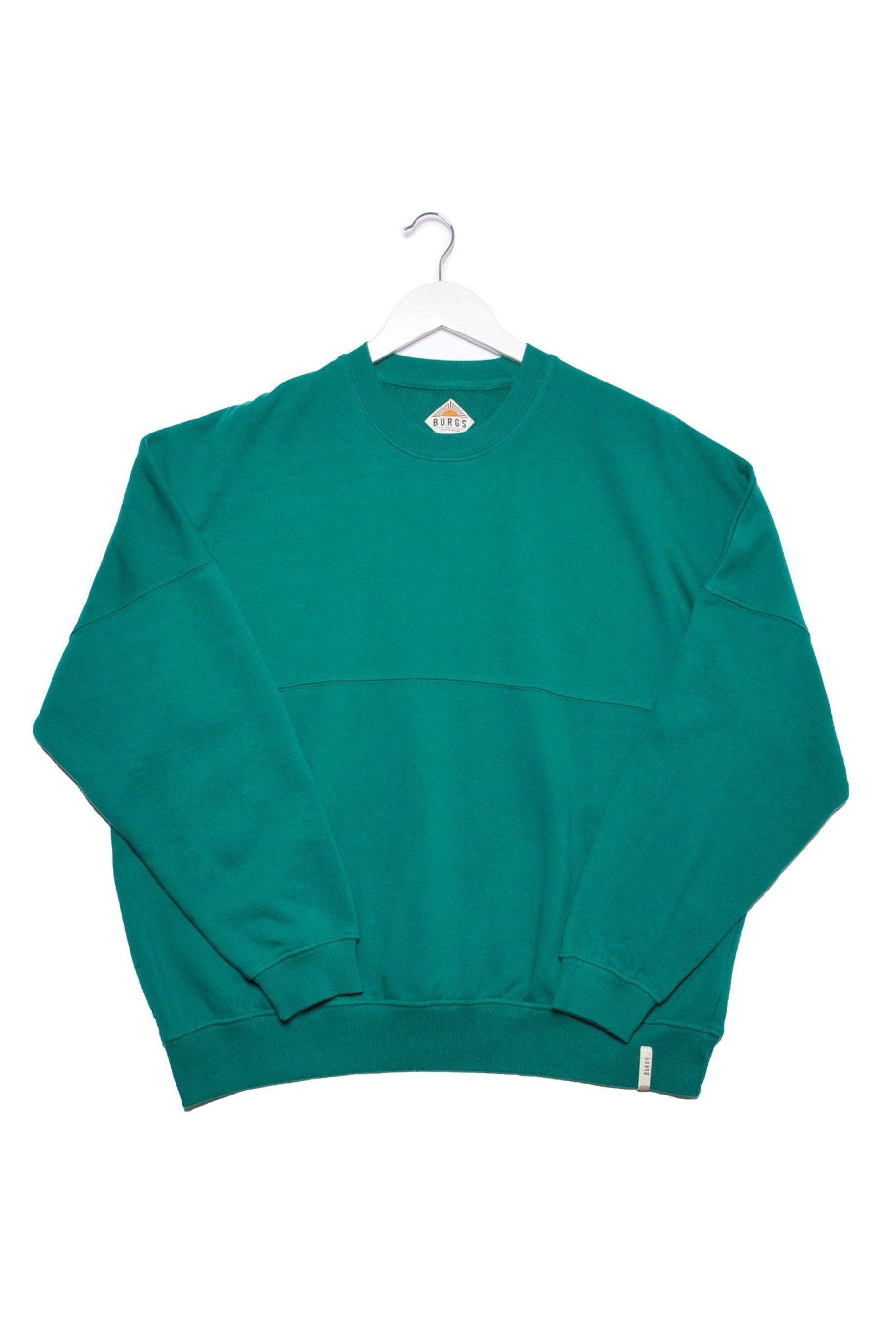 Buy Burgs Green Pendrift Womens Oversized Crew Neck Sweatshirt from Next Luxembourg