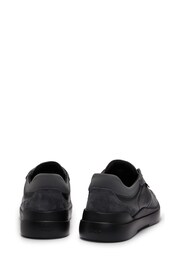 HUGO Leather Suede Mix Cupsole Black Trainers - Image 4 of 4