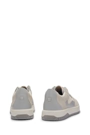 HUGO Cream Leather and Suede Mix Trainers - Image 3 of 4