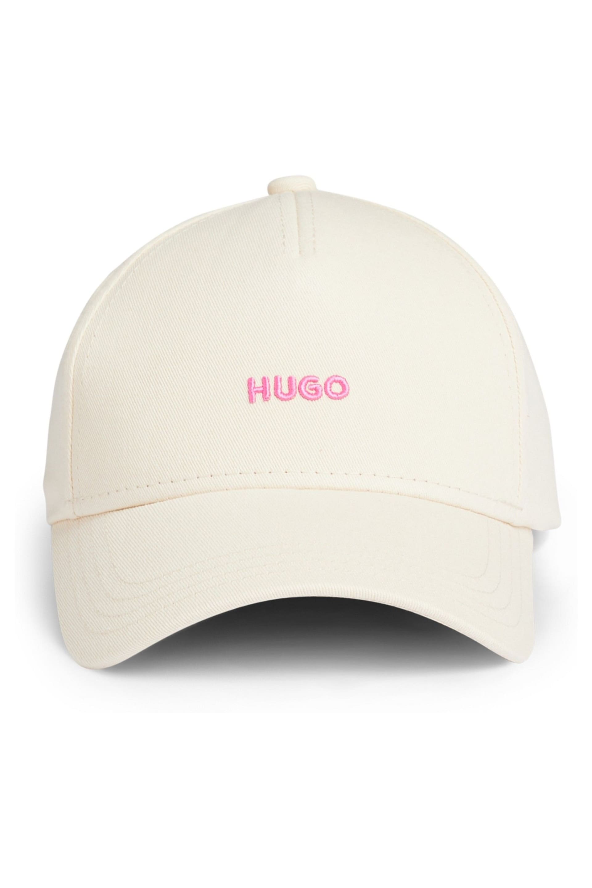 HUGO Natural Cotton Twill Cap With Embroidered Logo - Image 5 of 5
