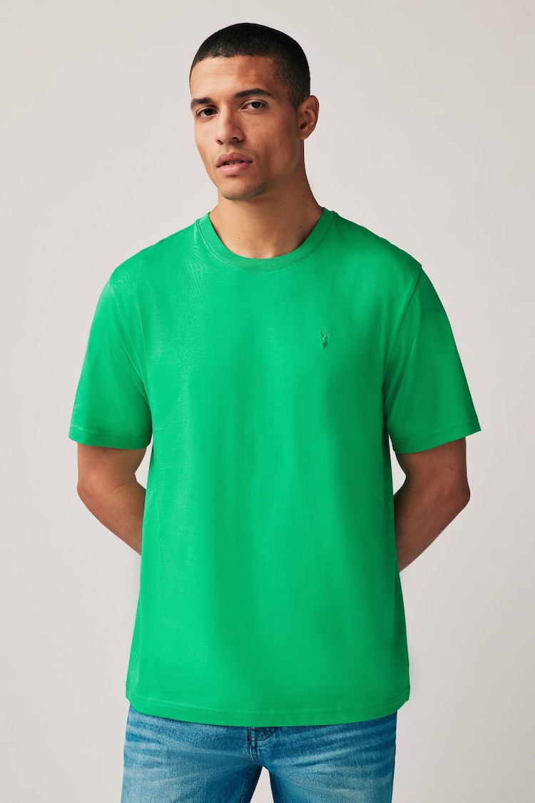 Blue/Green/Pink/Orange Regular Fit T-Shirts 4 Pack - Image 5 of 10