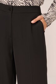 Adrianna Papell Solid Wide Leg Ankle Elastic Back Black Trousers - Image 4 of 6