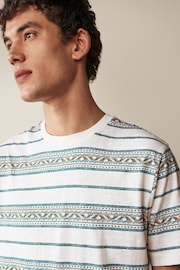 White Navajo Textured Stripe T-Shirt - Image 1 of 7