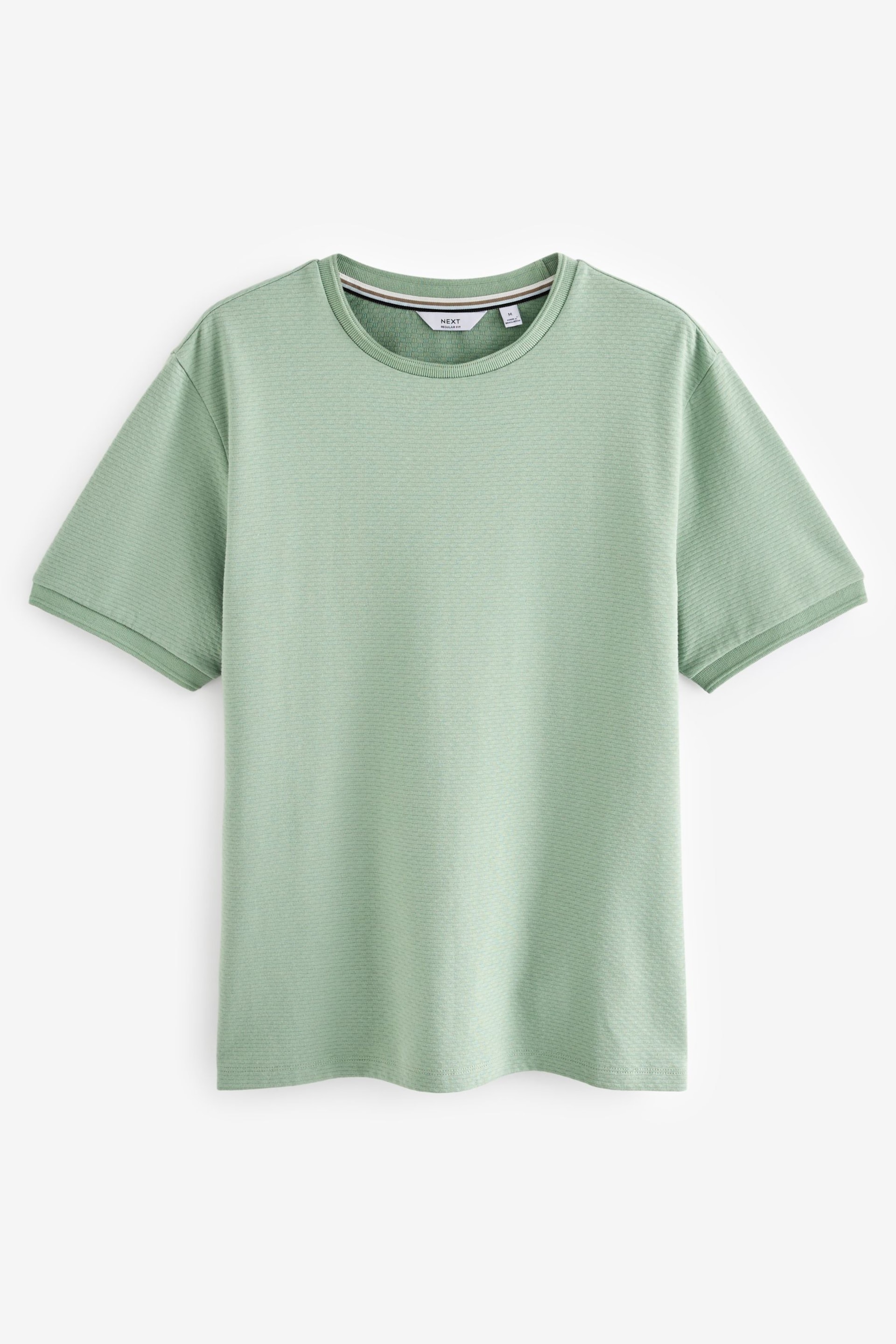 Sage Green Textured T-Shirt - Image 5 of 7