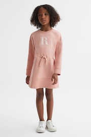 Reiss Apricot Ella Teen Cotton Blend Drawstring Dress - Image 1 of 6