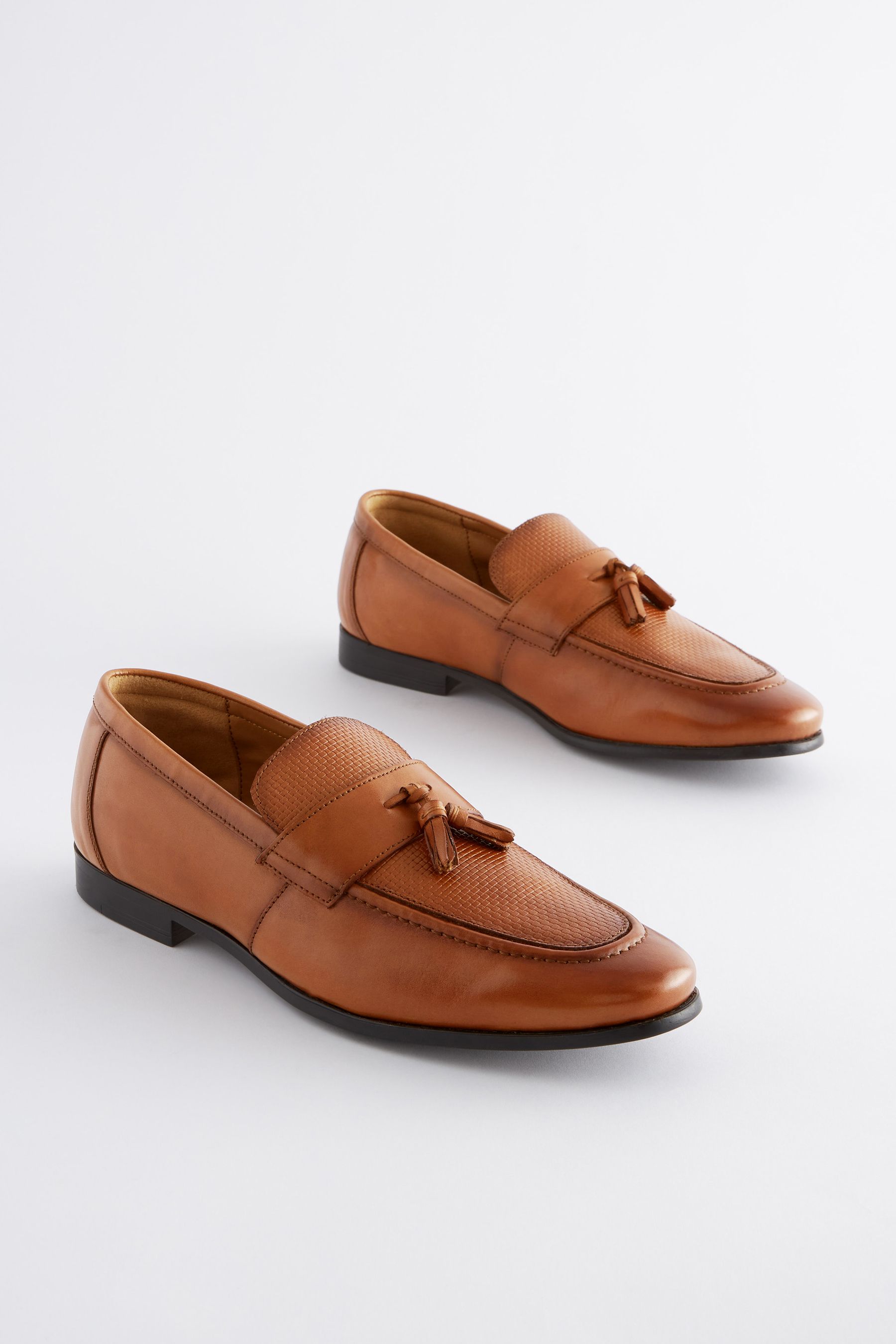 Cognac leather loafers deals