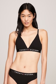 Tommy Hilfiger Black Original Unlined Triangle Bralette - Image 1 of 10