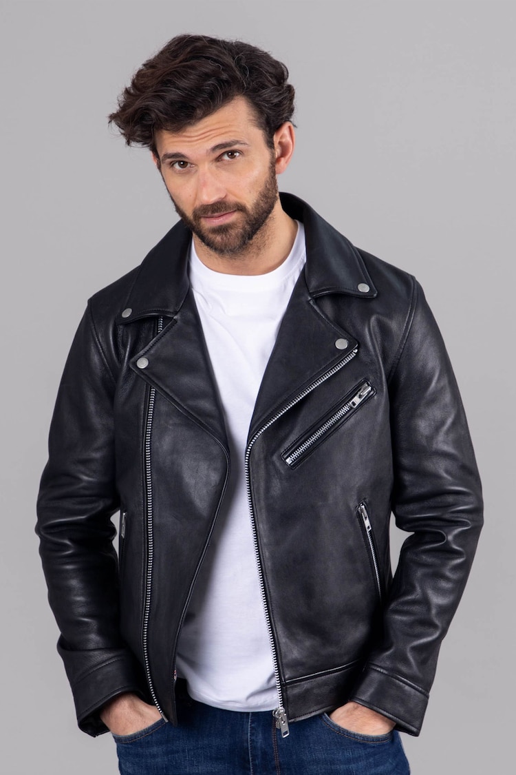 Lakeland Leather Black Rockcliffe Leather Biker Jacket - Image 1 of 13