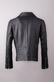 Lakeland Leather Black Rockcliffe Leather Biker Jacket - Image 8 of 13